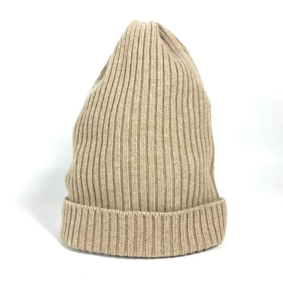 BURBERRY beanie hat knit hat knit cap Knit hat wool Beige